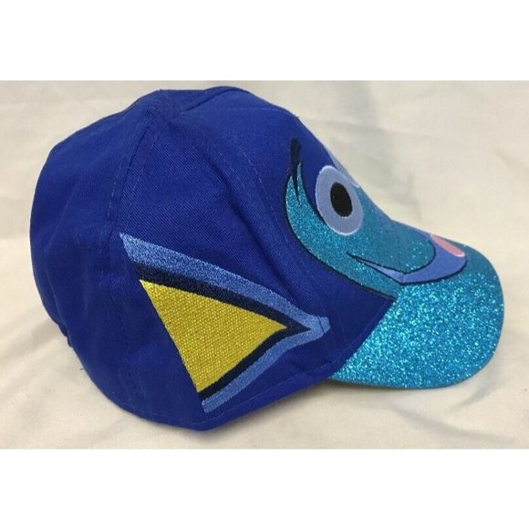 Finding Dory Disney Pixar Kid's Hat Glitter Blue Elastic One Size Child Ball Cap - Picture 4 of 8